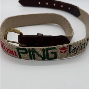 Men's needle point belt golf brands